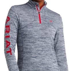 Team Gridwork 1/4 Zip Baselayer - Navy 3 Team Gridwork 1/4 Zip Baselayer - Navy -Equestrian Supplies Shop 10037000 C