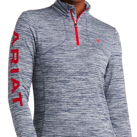 Team Gridwork 1/4 Zip Baselayer - Navy 2 Team Gridwork 1/4 Zip Baselayer - Navy - Image 2