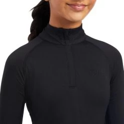 Lowell 2.0 1/4 Zip Baselayer - Youth - Black -Equestrian Supplies Shop 10041192 C