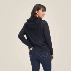 TEK 1/2 Zip Hoodie - Black 4 TEK 1/2 Zip Hoodie - Black -Equestrian Supplies Shop 10041676 B