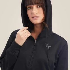 TEK 1/2 Zip Hoodie - Black 5 TEK 1/2 Zip Hoodie - Black -Equestrian Supplies Shop 10041676 C