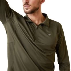 Sunstopper 1/4 Zip Baselayer - Beetle -Equestrian Supplies Shop 10043608 C