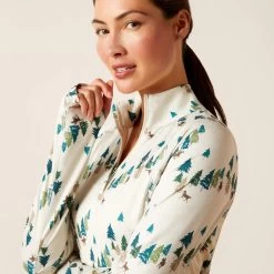 Lowell 2.0 1/4 Zip Baselayer - Forest Ride -Equestrian Supplies Shop 10046603 C