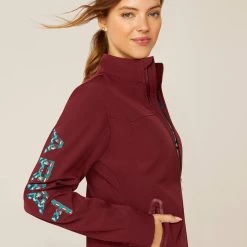 New Team Softshell Jacket - Tawny Port With Baja 9 New Team Softshell Jacket - Tawny Port With Baja -Equestrian Supplies Shop 10046690 D
