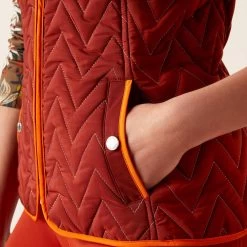 Ashley Insulated Vest - FIRED BRICK -Equestrian Supplies Shop 10046714 D