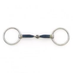 Blue Steel Medium Weight Jointed Mouth Loose Ring - 5
