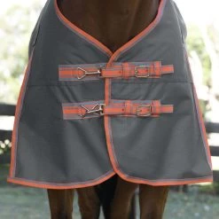 Weatherbeeta Comfitec Essential Plus Standard Neck - Lite - Light Grey, Orange And Blue -Equestrian Supplies Shop 10192990 F