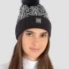 Edy Knit Pompom Hat - BLUE