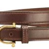 Stitched Belt With Spur Buckle - Havana