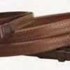 Creased Leather Reins With Rubber- N/A
