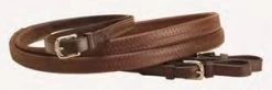 Creased Leather Reins With Rubber- N/A