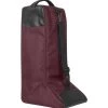 Equestrian Boot Bag - Burgundy Chevron Bits