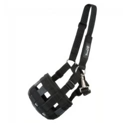 Poly/Nylon Grazing Muzzle With Halter - Black