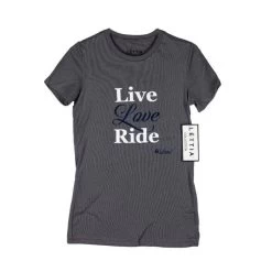 Live Love Ride Ladies Tee - ASPHALT