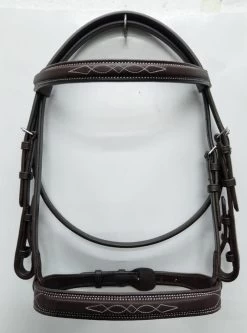 Sugarbrook Fancy Stitched Wide Noseband Bridle - Brown