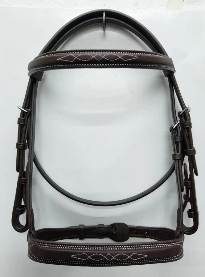Sugarbrook Fancy Stitched Wide Noseband Bridle - Brown