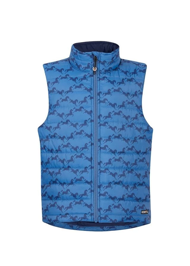 Kids Horse Crazy Quilted Vest - Harbor Diamond 1 Kids Horse Crazy Quilted Vest - Harbor Diamond