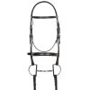 Fancy Mild Square Raised Bridle With Fancy Lace Reins - Chocolate
