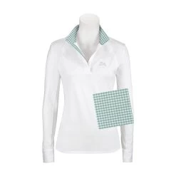 Maddie 37.5 Show Shirt - Green Gingham