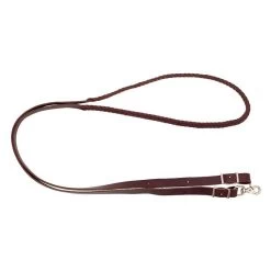Latigo 5 Plait Leather Roping Reins - 8FT