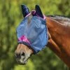 Weatherbeeta Comfitec Deluxe Durable Mesh Mask With Ears - Navy/Purple