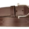 1.5" Stitched Belt With Spur Buckle- Havana With Nickel
