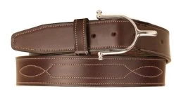 1.5" Stitched Belt With Spur Buckle- Havana With Nickel