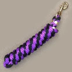 Poly Lead Rope - 5/8X9FT -Equestrian Supplies Shop 16288 PURPLEBLACK l
