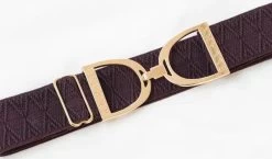 1.5" Bordeaux Dante With Gold Stirrups - One Size