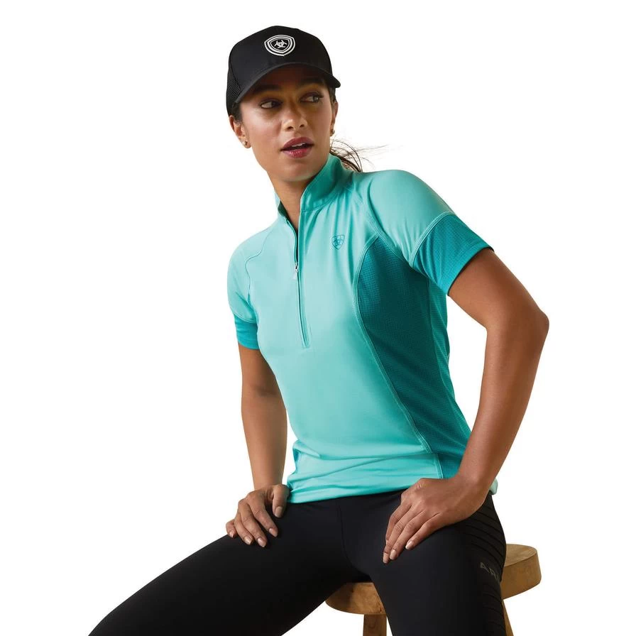 Cambria Jersey 1/4 Zip Baselayer - Pool Blue 1 Cambria Jersey 1/4 Zip Baselayer - Pool Blue