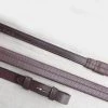 5/8" Rubber Reins With Pin Closure - Australian Nut