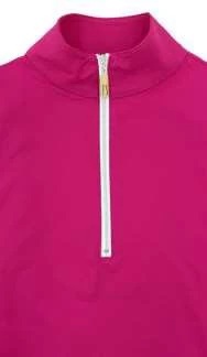IceFil® Long Sleeve Zip Top - Barbie Pink With Silver