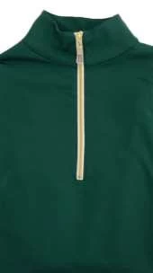 IceFil® Long Sleeve Zip Top - Pine, White And Gold