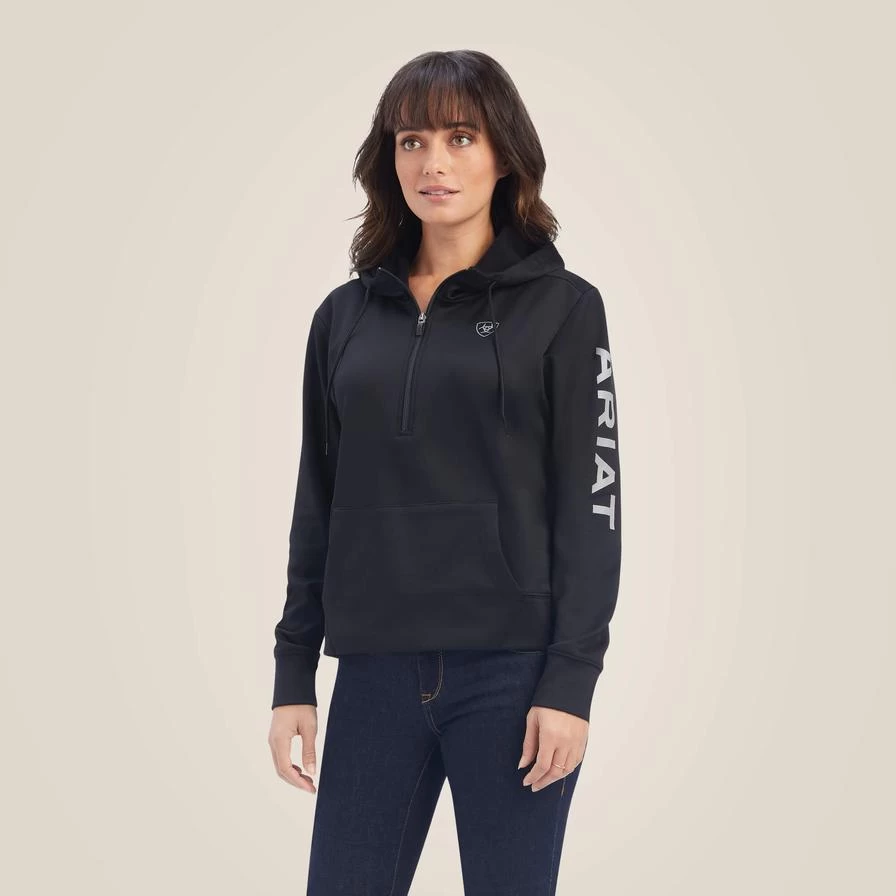 TEK 1/2 Zip Hoodie - Black 1 TEK 1/2 Zip Hoodie - Black