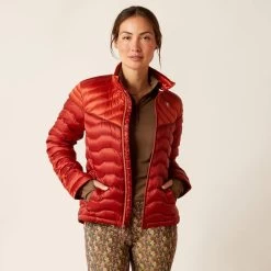 Ideal Down Jacket - Iridescent Red Ochre, Burnt Brick