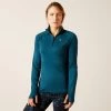 Lowell 2.0 1/4 Zip Baselayer - Reflecting Pond With Arctic