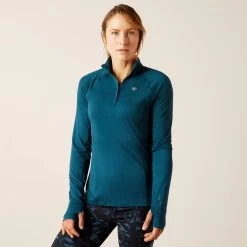 Lowell 2.0 1/4 Zip Baselayer - Reflecting Pond With Arctic