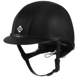 Charles Owen AYR8 Leather Look Helmet - Black