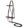 M Toulouse Raised Bridle With Laced Reins - Chocolate