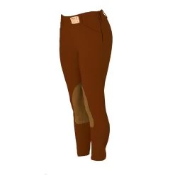 Ladies TS Trophy Hunter Low Rise Side Zip With Tan Patches - RUST