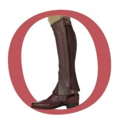 Ovation Pro Top Grain Child's Half Chap - Black/Black