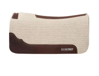 Synergy® Contoured Steam Pressed 100% Merino Wool Felt Performance Saddle Pad - Natural 1 Synergy® Contoured Steam Pressed 100% Merino Wool Felt Performance Saddle Pad - Natural