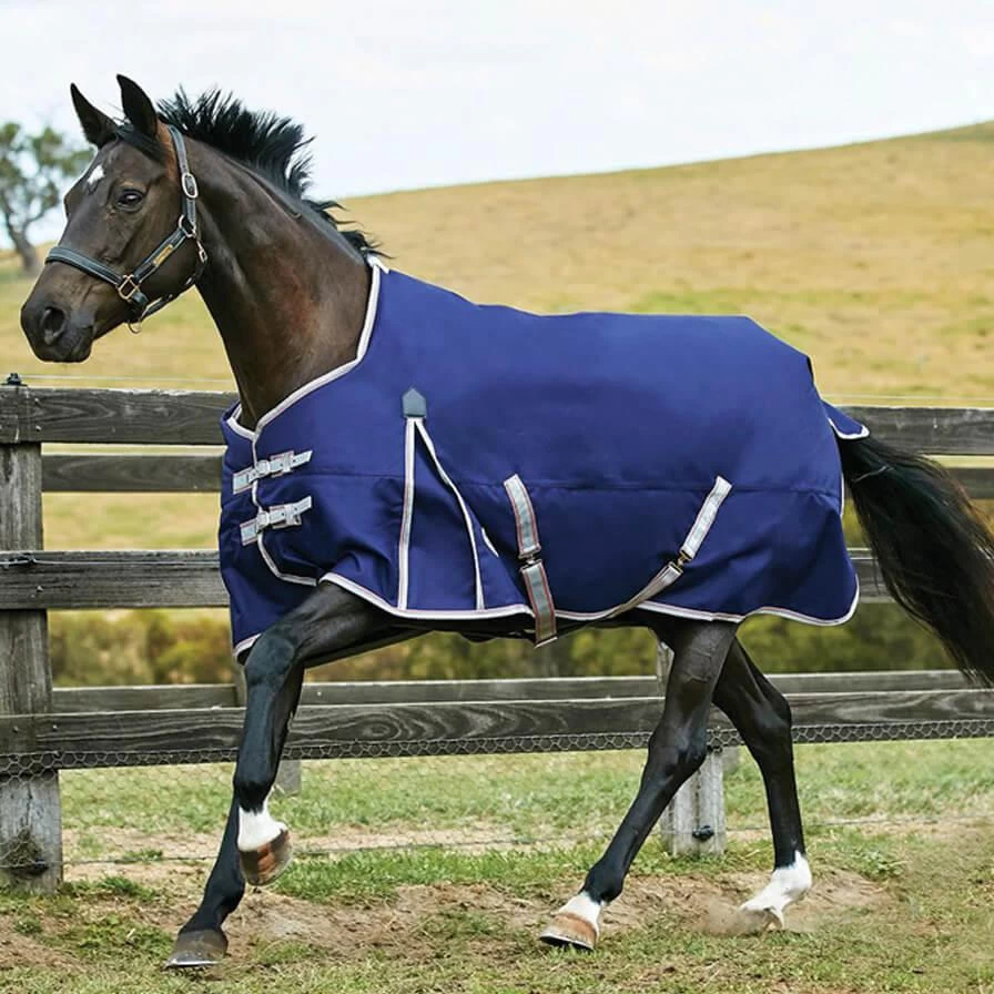 Weatherbeeta Comfitec Essential Standard Neck Heavy Weight Turnout Blanket - Navy/Silver/Red 1 Weatherbeeta Comfitec Essential Standard Neck Heavy Weight Turnout Blanket - Navy/Silver/Red