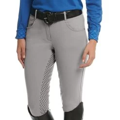Ovation Euro Melange Full Seat Breech -Equestrian Supplies Shop 4055 GREY l