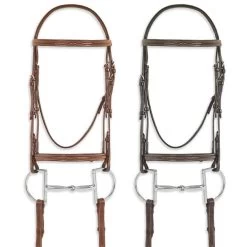 Pessoa® PRO Fancy Stitched Raised Bridle - Chestnut