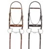 Pessoa® PRO Fancy Stitched Wide Nose Bridle - Dark Brown