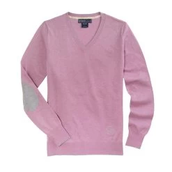 “Trey” V Neck Sweater -Equestrian Supplies Shop 5754 MAUVE l