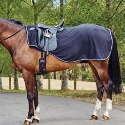 Weatherbeeta Anti-Static Fleece Quarter Sheet - Black/Silver