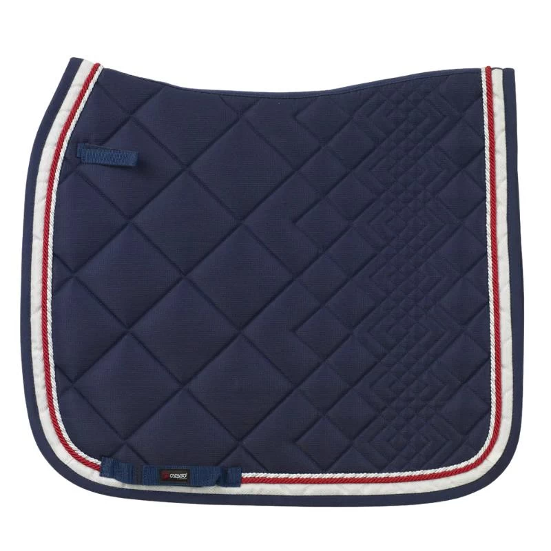 Diamond Dressage Saddle Pad - Navy With Red And White 1 Diamond Dressage Saddle Pad - Navy With Red And White