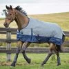 Saxon 600D With Gussets Standard Neck Lite Turnout Sheet - Grey/Navy
